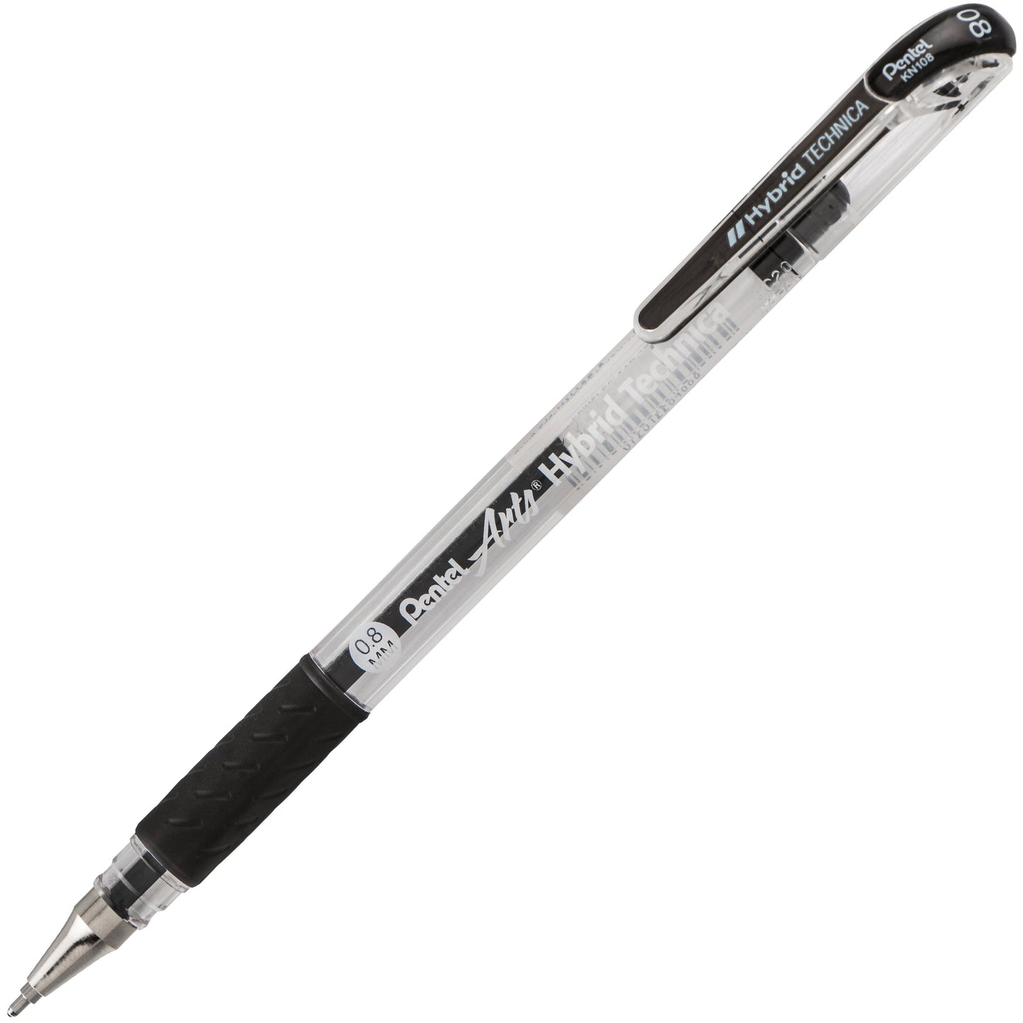 Pentel Arts Hybrid Technica (0.8mm) Gel Pen, Black (KN108-A)