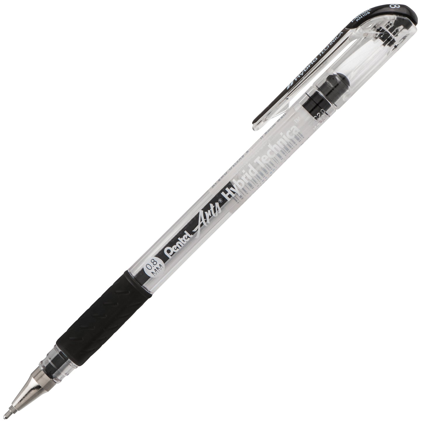 Pentel Arts Hybrid Technica (0.8mm) Gel Pen, Black (KN108-A)