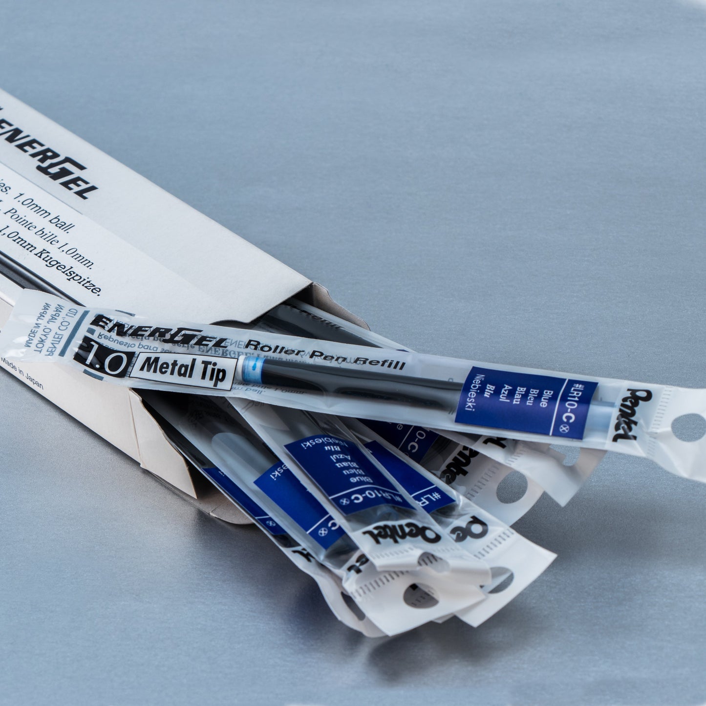 Refill Ink - For EnerGel Gel Pen 1.0mm Metal Tip, Bold, Blue Ink (LR10-C)