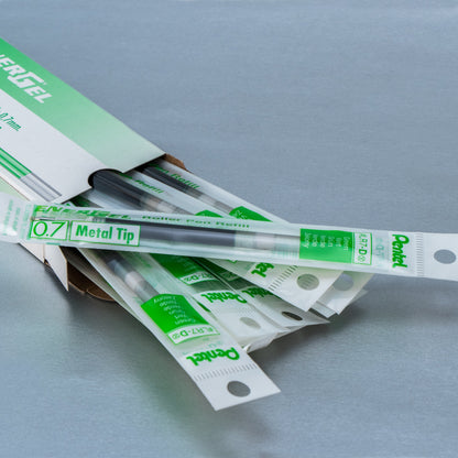 Refill Ink - For EnerGel Gel Pen, 0.7mm Metal Tip, Medium, Green Ink (LR7-D)