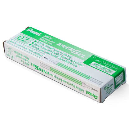 Refill Ink - For EnerGel Gel Pen, 0.7mm Metal Tip, Medium, Green Ink (LR7-D)