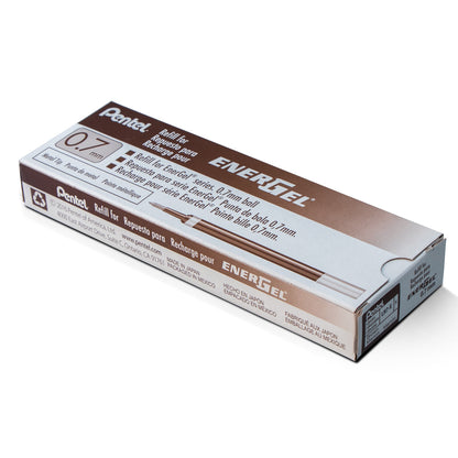 Refill Ink - For EnerGel Retractable Liquid Gel Pen, (0.7mm) Medium Line, Brown Ink (LR7-E)