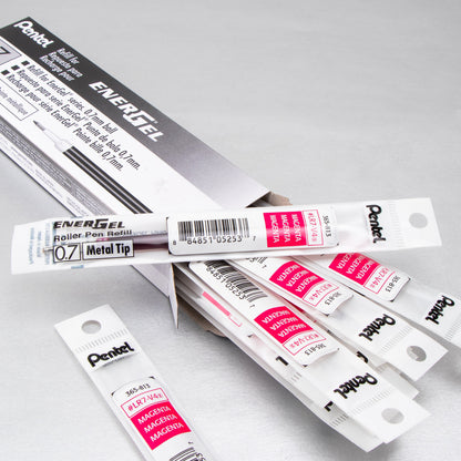 Refill Ink - For EnerGel Gel Pen, 0.7mm Metal Tip, Medium, Magenta Ink (LR7-V4)