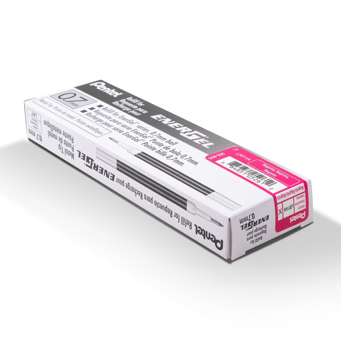 Refill Ink - For EnerGel Gel Pen, 0.7mm Metal Tip, Medium, Magenta Ink (LR7-V4)