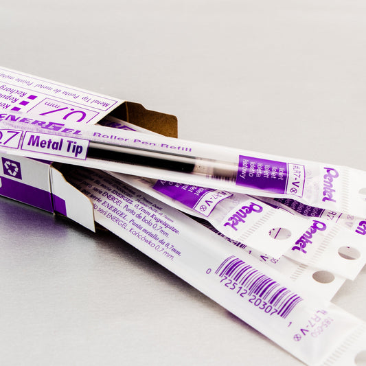 Refill Ink - For EnerGel Gel Pen, 0.7mm Metal Tip, Medium, Violet Ink (LR7-V)