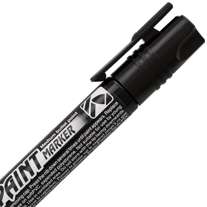 Paint Markers, Medium Bullet Point, Black Ink (MMP20-A)