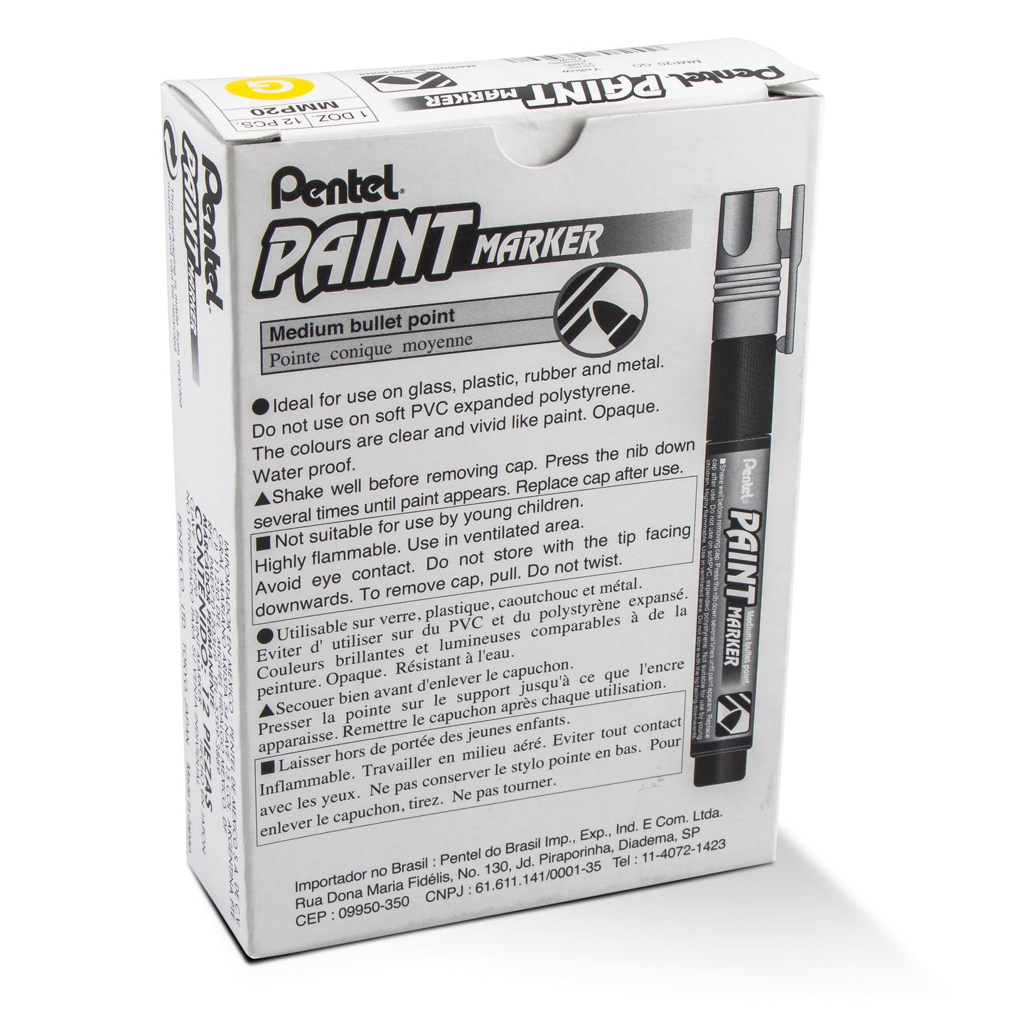 Paint Markers, Medium Bullet Point, Yellow Ink (MMP20-G)
