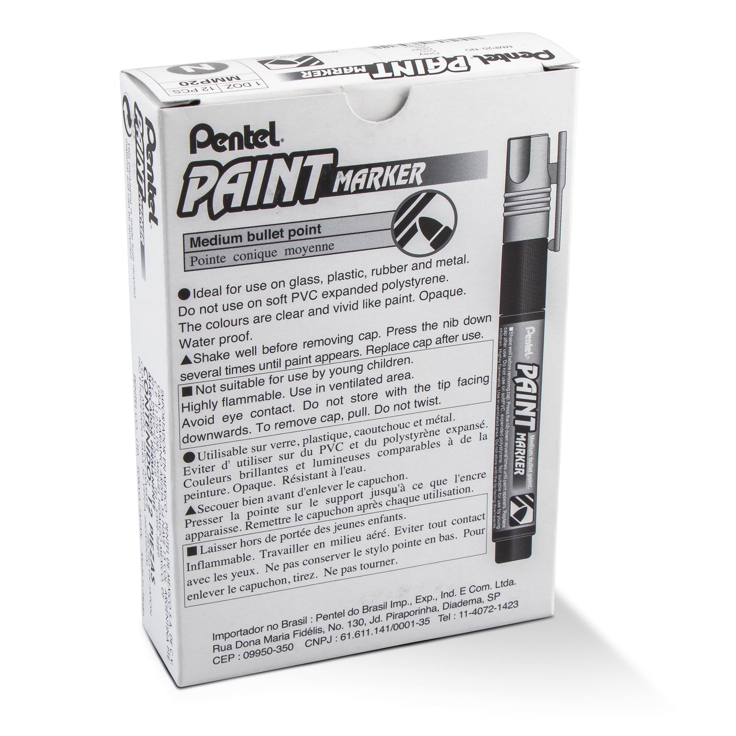 Paint Markers, Medium Bullet Point, Gray Ink (MMP20-N)
