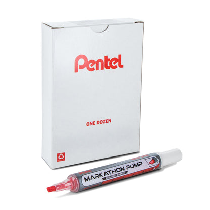 Markathon Pump Dry Erase Marker, Chisel Tip, Red Ink (MWL6SX-B)