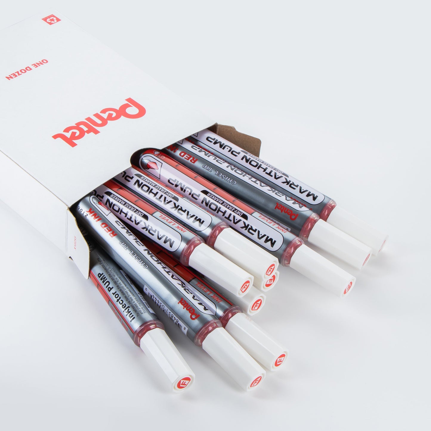Markathon Pump Dry Erase Marker, Chisel Tip, Red Ink (MWL6SX-B)