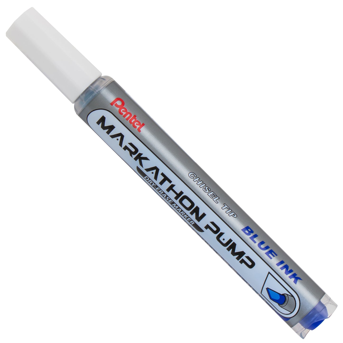 Markathon Pump Dry Erase Marker, Chisel Tip, Blue Ink (MWL6SX-C)