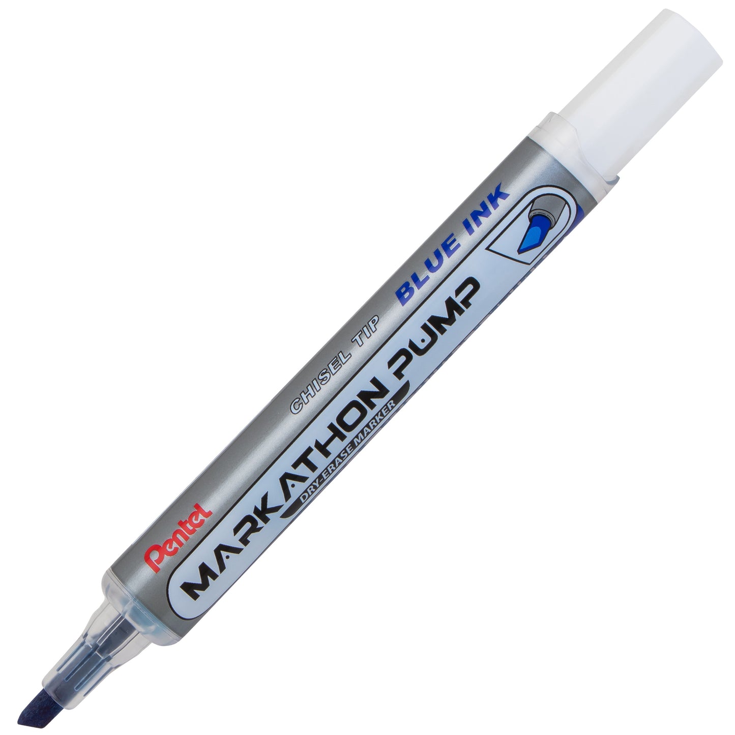 Markathon Pump Dry Erase Marker, Chisel Tip, Blue Ink (MWL6SX-C)