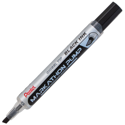 Markathon Pump Permanent Marker, Chisel Tip, Black Ink (NLF60X-A)