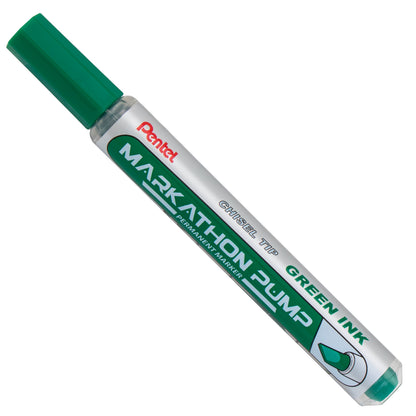 Markathon Pump Permanent Marker, Chisel Tip, Green Ink (NLF60X-D)
