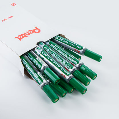 Markathon Pump Permanent Marker, Chisel Tip, Green Ink (NLF60X-D)