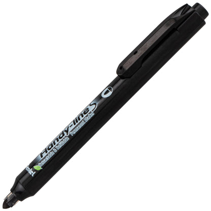 Handy-Line S Retractable Permanent Marker, Fine Bullet Tip, Black Ink (NXS15-A)