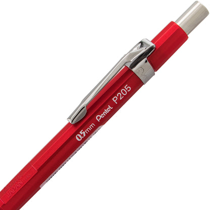 Sharp Mechanical Pencil, (0.5mm), Metallic Red Barrel (P205MB)