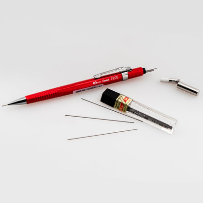 Sharp Mechanical Pencil, (0.5mm), Metallic Red Barrel (P205MB)
