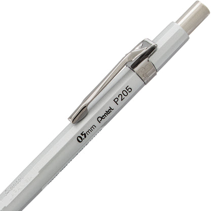 Sharp Mechanical Pencil, (0.5mm), Metallic Silver Barrel (P205Z)