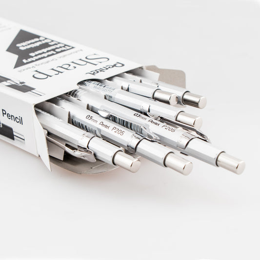 Sharp Mechanical Pencil, (0.5mm), Metallic Silver Barrel (P205Z)