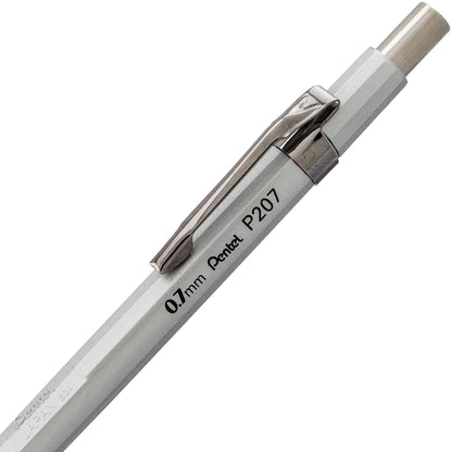 Sharp Mechanical Pencil (0.7mm) Metallic Silver Barrel (P207Z)