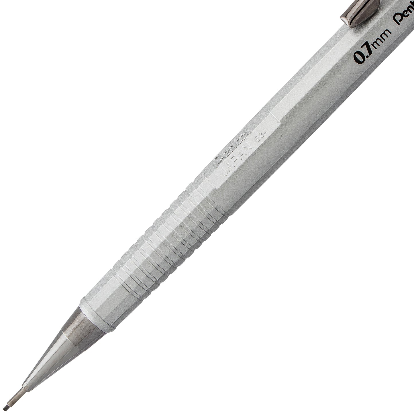 Sharp Mechanical Pencil (0.7mm) Metallic Silver Barrel (P207Z)