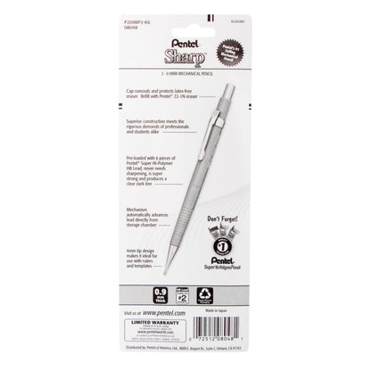 Pentel Sharp Mechanical Pencil (0.9mm) 2-Pk (P209BP2-K6)