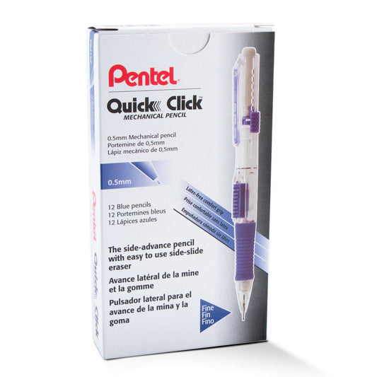 QUICK CLICK Mechanical Pencil (0.5mm), Blue Barrel (PD215C)