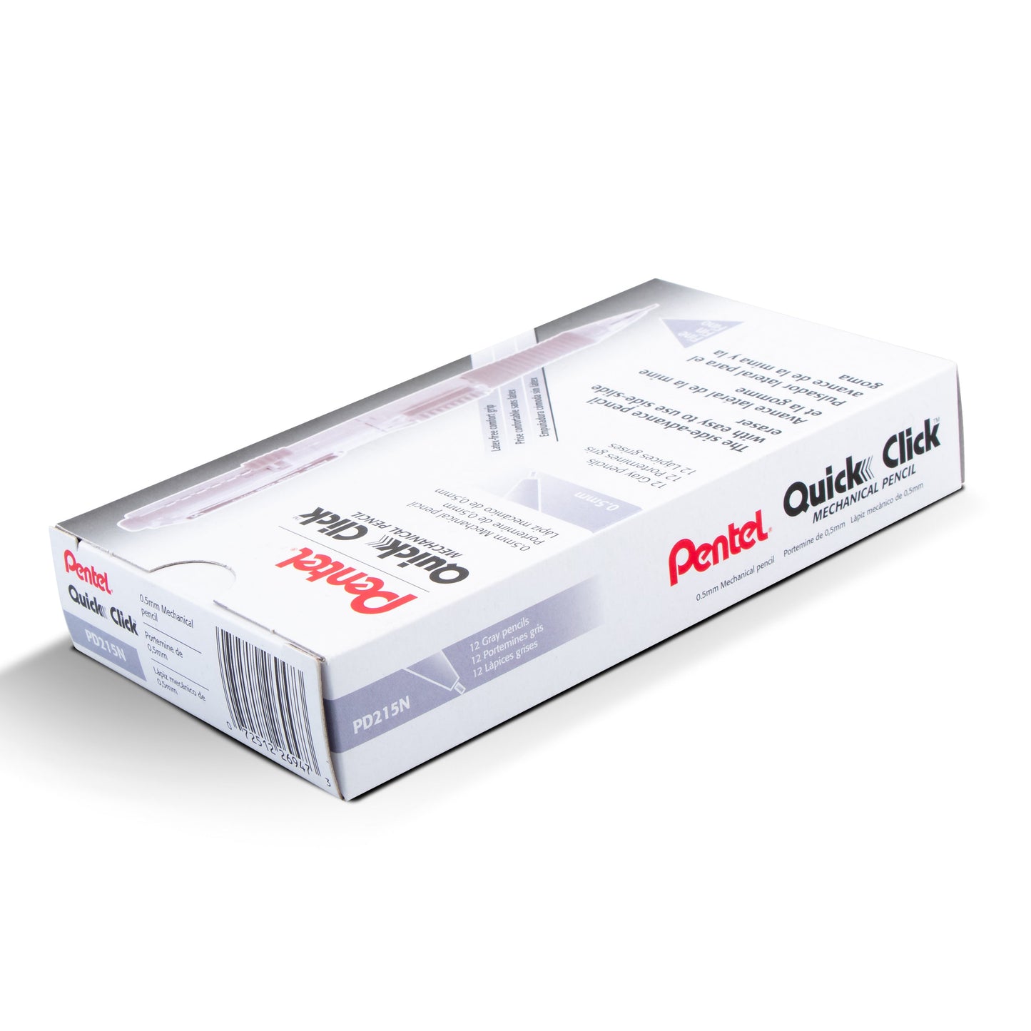 QUICK CLICK Mechanical Pencil (0.5mm), Gray Barrel (PD215N)