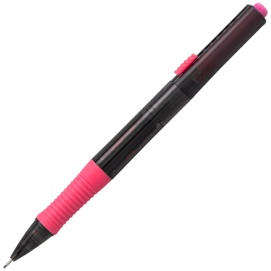 QUICK CLICK POP Mechanical Pencil, (0.7mm) Medium 2B Lead, Black Barrel w/Pink Trim (PD217AP)