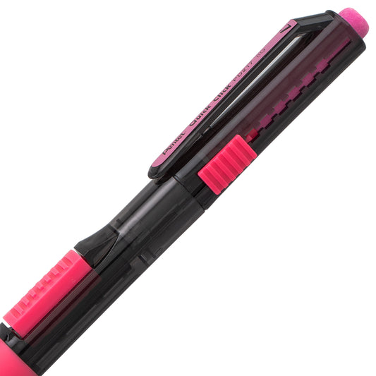 QUICK CLICK POP Mechanical Pencil, (0.7mm) Medium 2B Lead, Black Barrel w/Pink Trim (PD217AP)