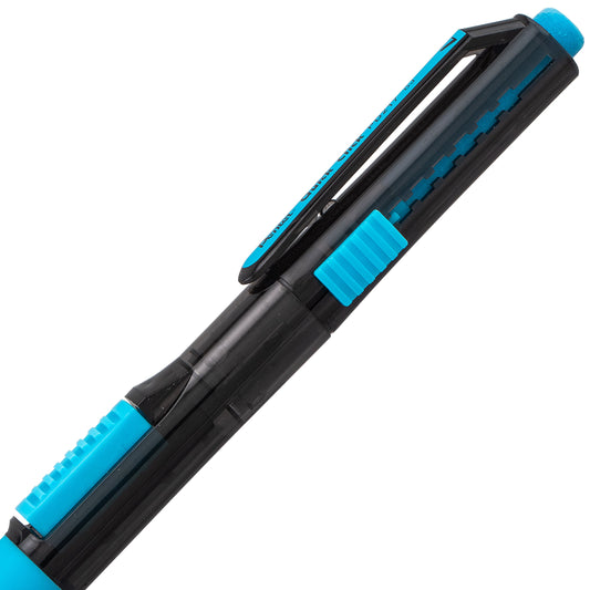 QUICK CLICK POP Mechanical Pencil, (0.7mm) Medium 2B Lead, Black Barrel w/Sky Blue Trim (PD217AS)