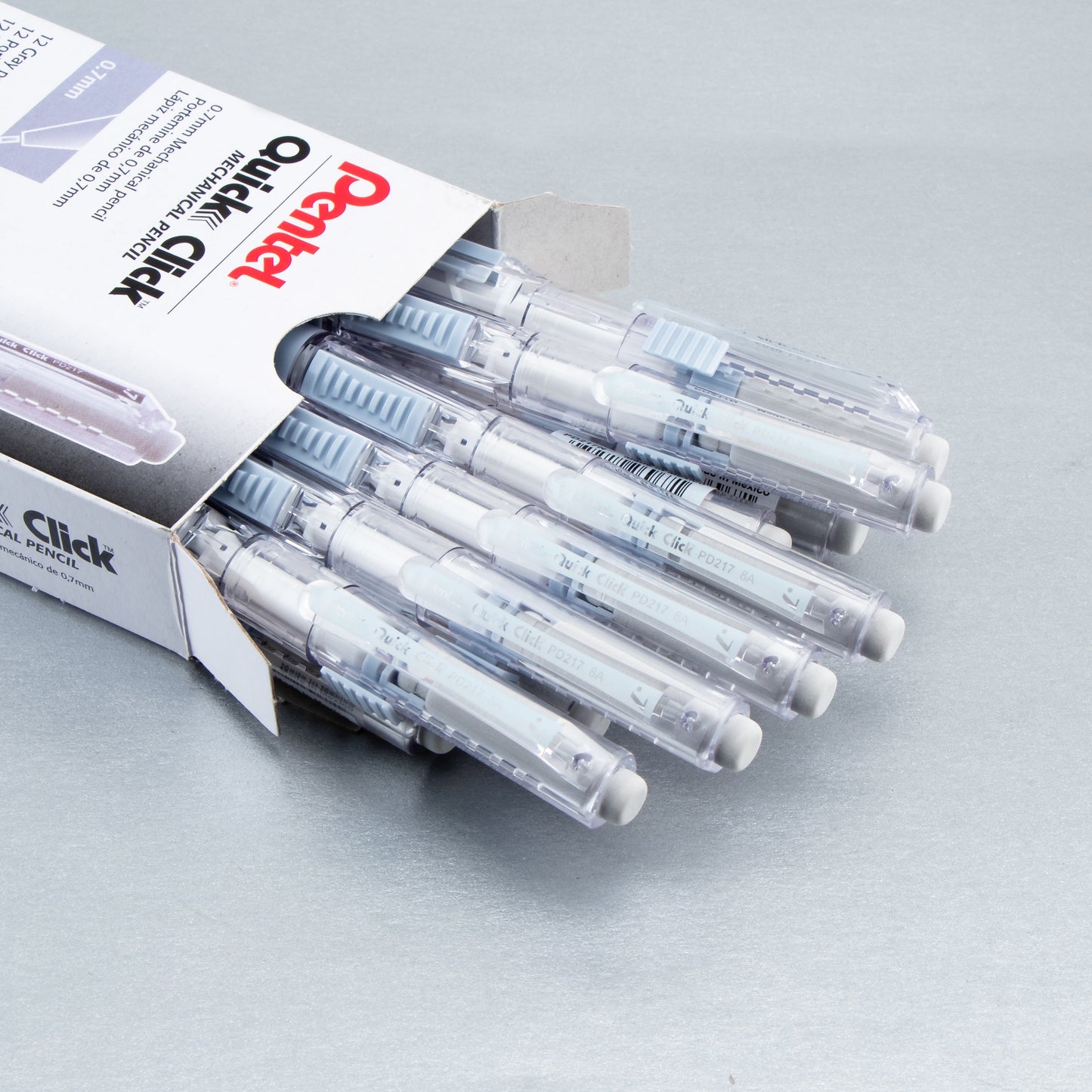 QUICK CLICK Mechanical Pencil (0.7mm), Gray Barrel (PD217N)