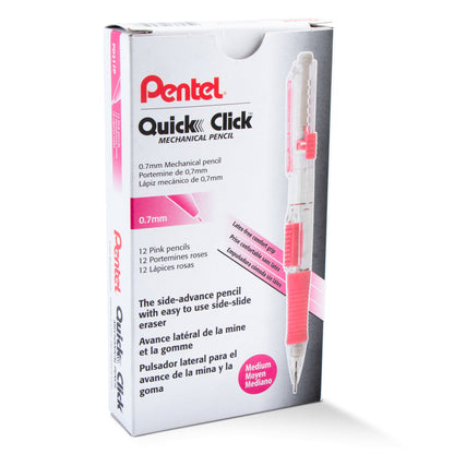 QUICK CLICK Mechanical Pencil (0.7mm), Pink Barrel (PD217P)