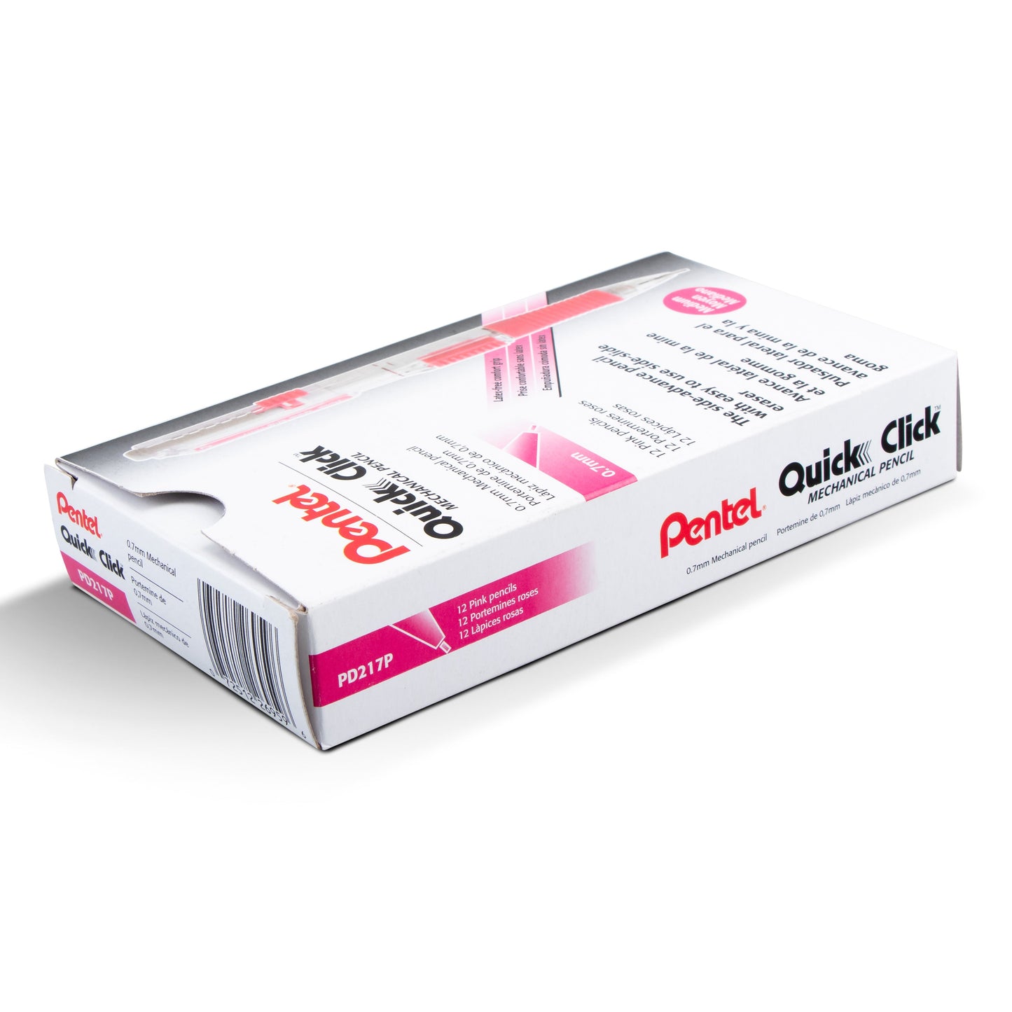 QUICK CLICK Mechanical Pencil (0.7mm), Pink Barrel (PD217P)