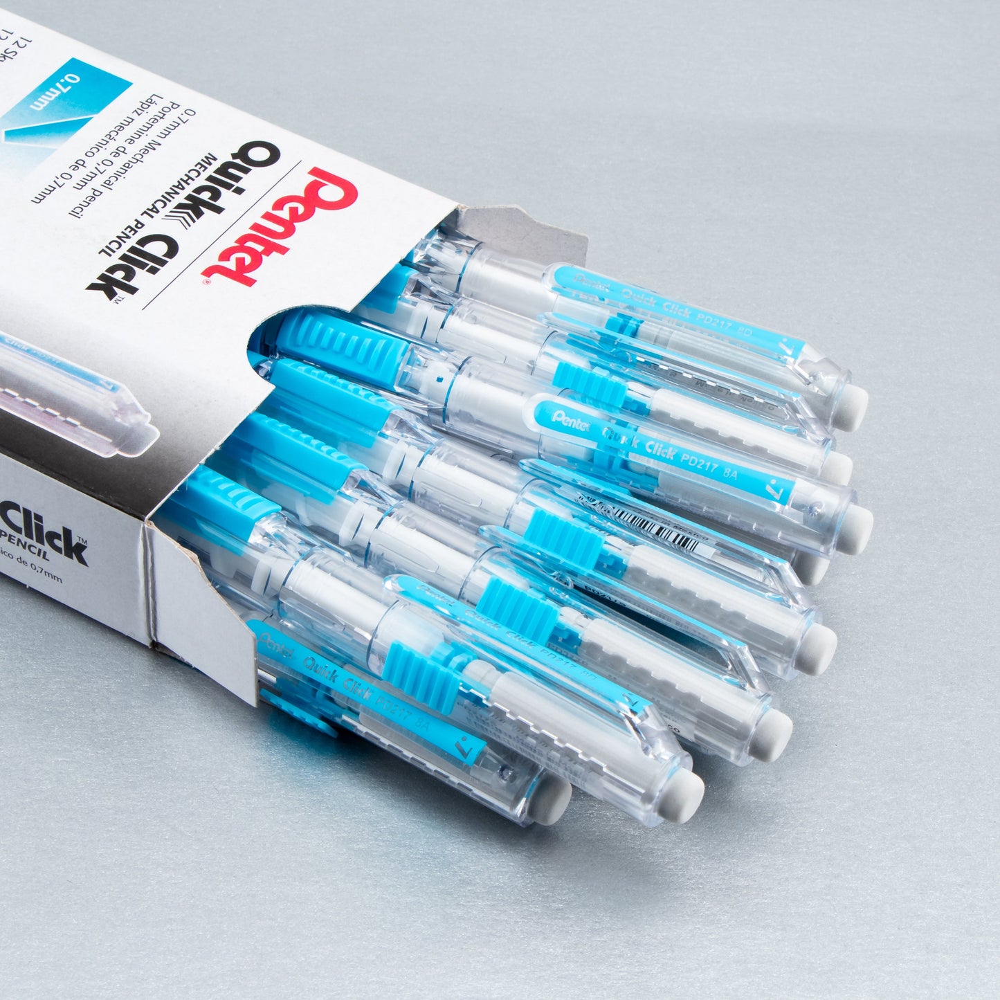 QUICK CLICK Mechanical Pencil (0.7mm), Sky Blue Barrel (PD217S)