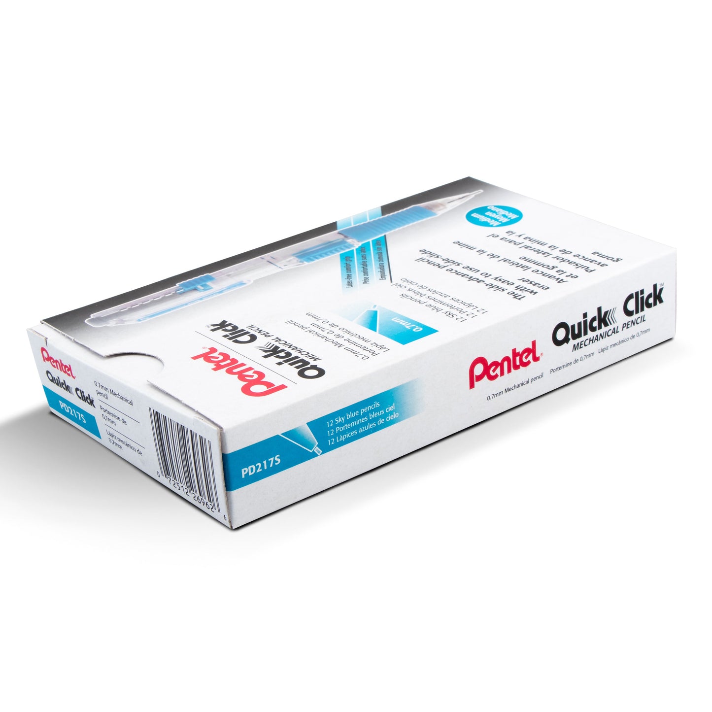 QUICK CLICK Mechanical Pencil (0.7mm), Sky Blue Barrel (PD217S)
