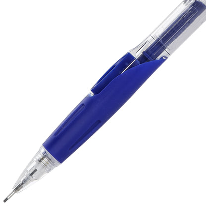 Twist-Erase Click Mechanical Pencil (0.5mm) Clear Barrel, Blue Grip (PD275TC)