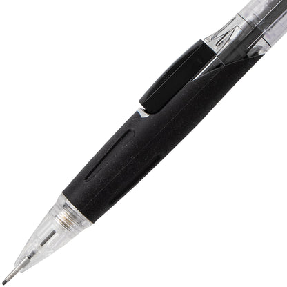 Twist-Erase Click Mechanical Pencil (0.7mm) Clear Barrel, Black Grip (PD277TA)