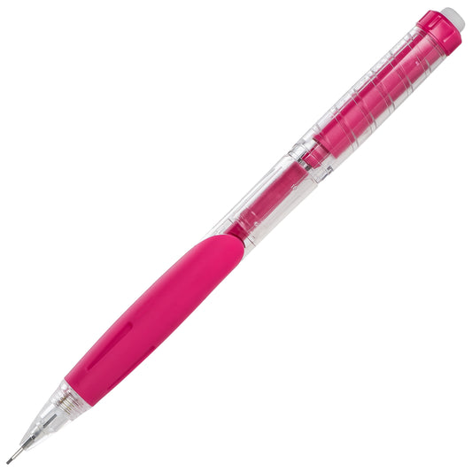 Twist-Erase Click Mechanical Pencil (0.7mm) Clear Barrel, Pink Grip (PD277TP)