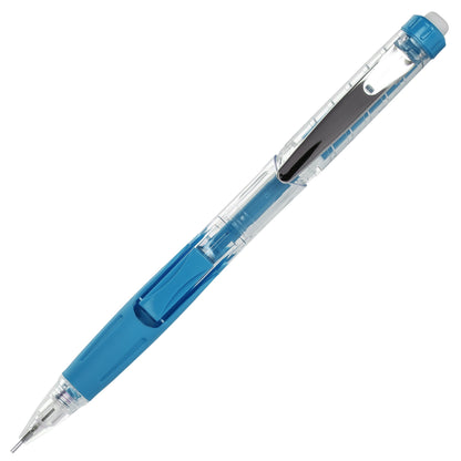 Twist-Erase CLICK  Mechanical Pencil, (0.7mm), Clear Barrel, Sky Blue Grip (PD277TS)