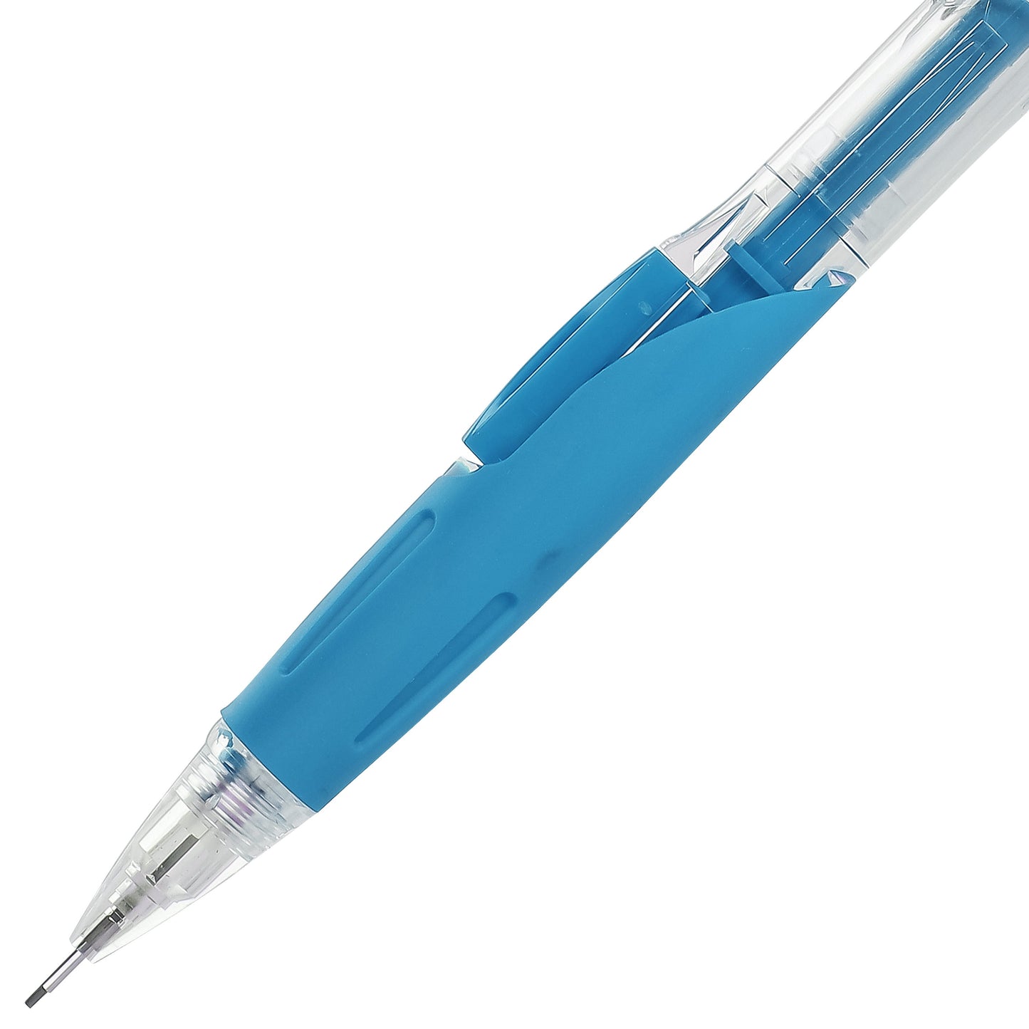 Twist-Erase CLICK  Mechanical Pencil, (0.7mm), Clear Barrel, Sky Blue Grip (PD277TS)