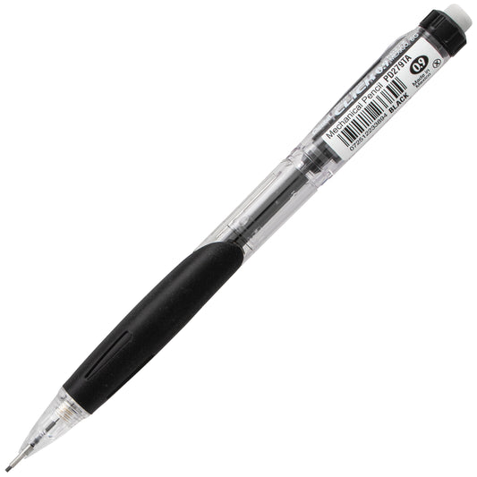 Twist-Erase Click Mechanical Pencil (0.9mm) Clear Barrel, Black Grip (PD279TA)