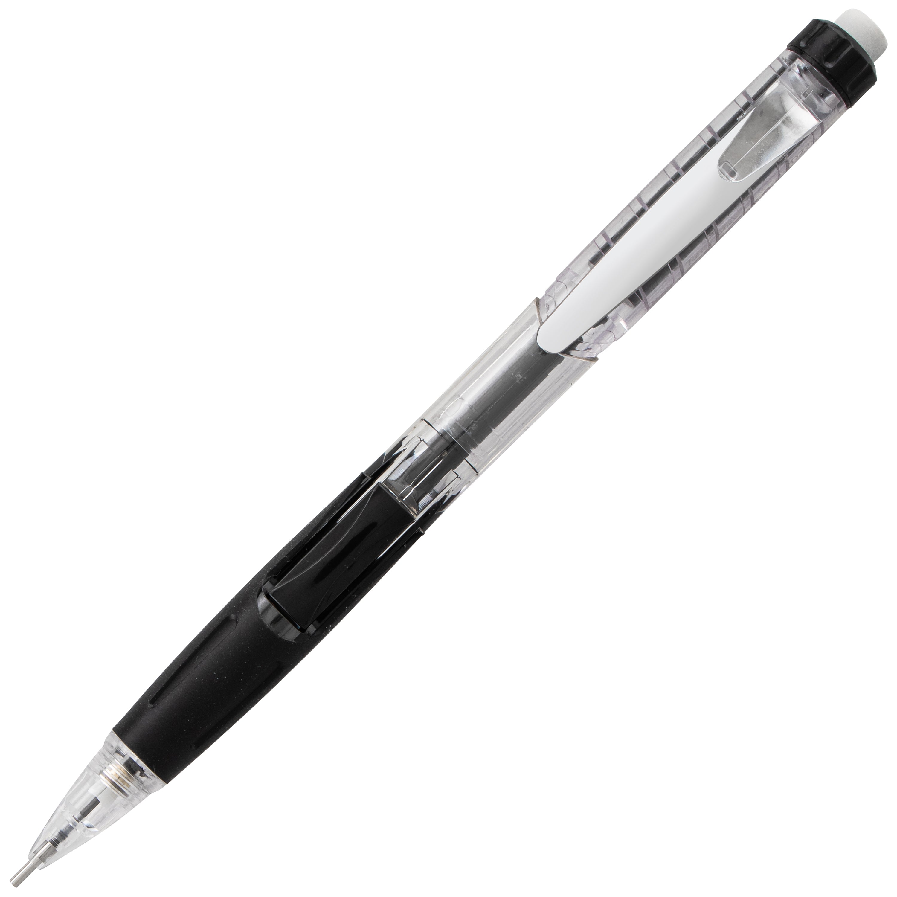 Twist-Erase Click Mechanical Pencil (0.9mm) Clear Barrel, Black