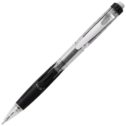 Twist-Erase Click Mechanical Pencil (0.9mm) Clear Barrel, Black Grip (PD279TA)