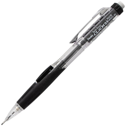 Twist-Erase Click Mechanical Pencil (0.9mm) Clear Barrel, Black Grip (PD279TA)