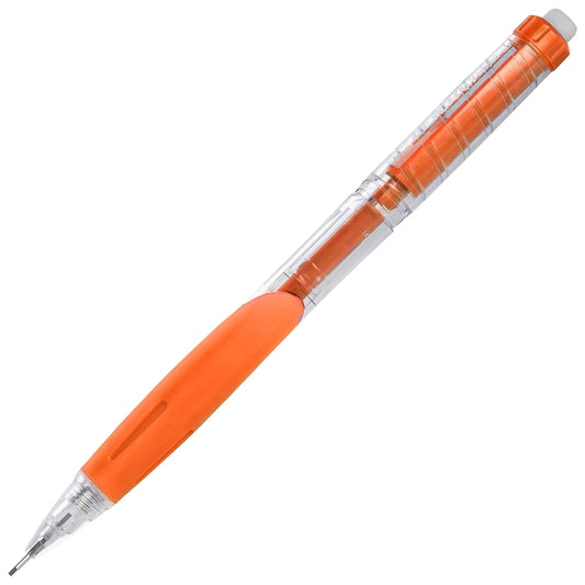 Twist-Erase Click Mechanical Pencil (0.9mm) Clear Barrel, Orange Grip (PD279TF)