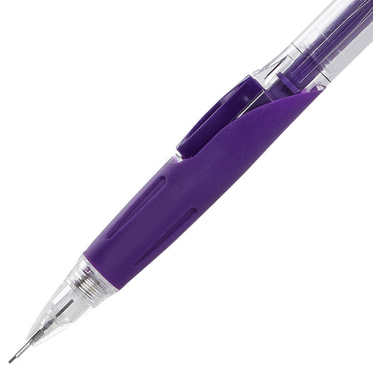 Twist-Erase Click Mechanical Pencil (0.9mm) Clear Barrel, Violet Grip (PD279TV)