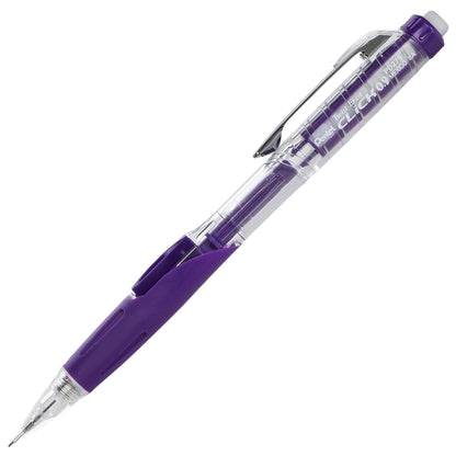 Twist-Erase Click Mechanical Pencil (0.9mm) Clear Barrel, Violet Grip (PD279TV)