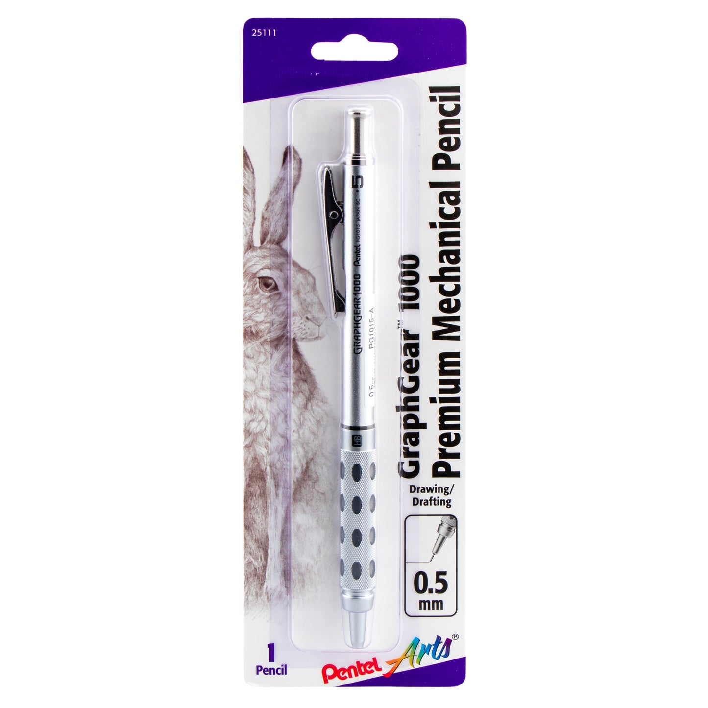 Pentel Arts GraphGear 1000 Automatic Drafting Pencil (0.5mm), 1-Pk (PG1015APABP)